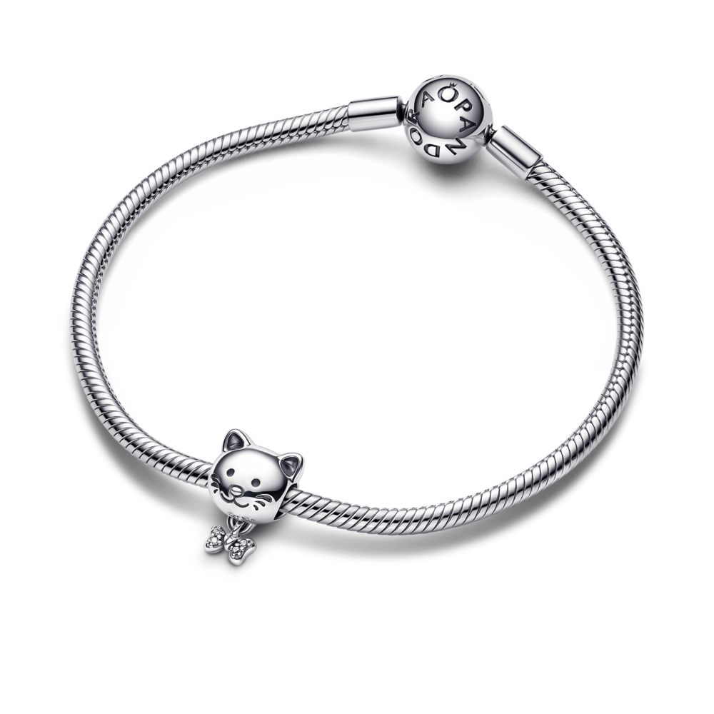 Pet Cat & Bow Charm