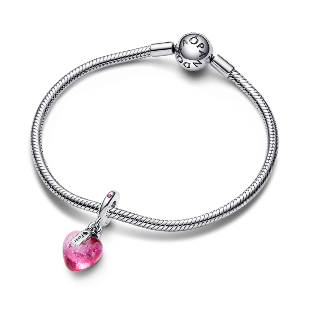 Love Potion Murano Glass Heart Dangle Charm