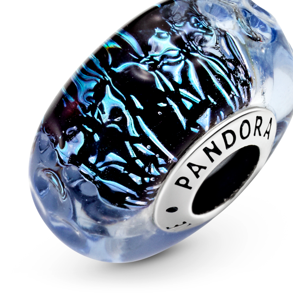 Wavy Dark Blue Murano Glass Ocean Charm – Pandora Jordan