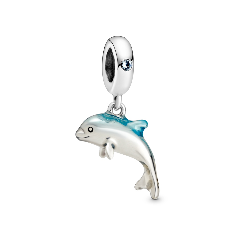 Shimmering Dolphin Dangle Charm