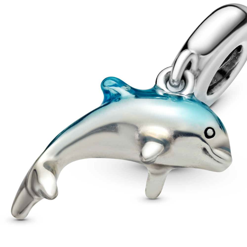 Shimmering Dolphin Dangle Charm