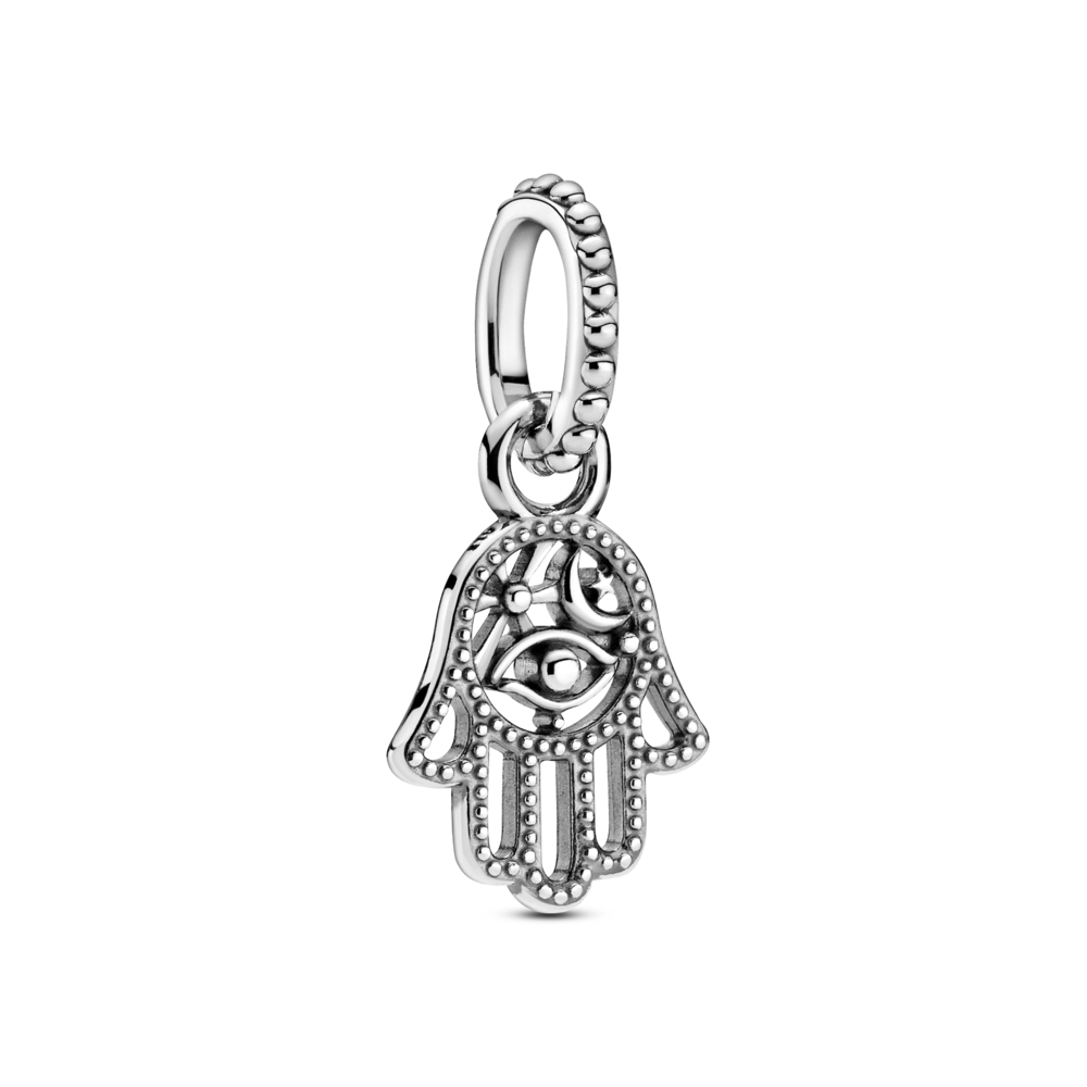 Protective Hamsa Hand Dangle Charm - Main Image