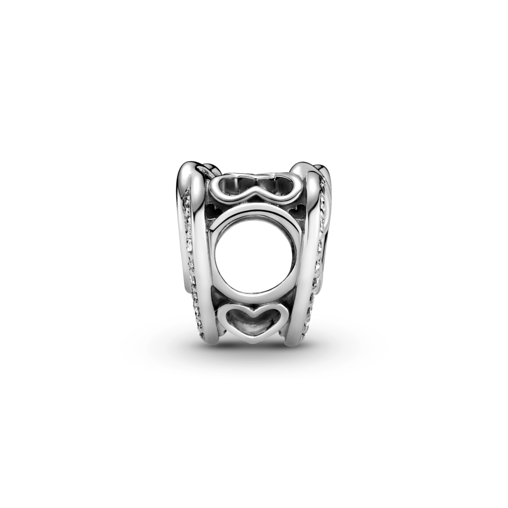 Sparkling Entwined Hearts Charm