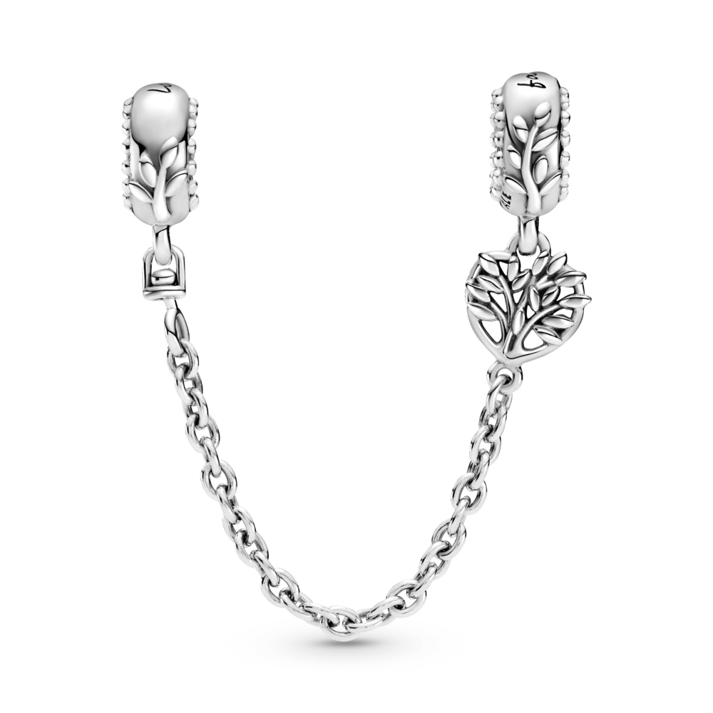 Heart Family Tree Safety Chain Charm