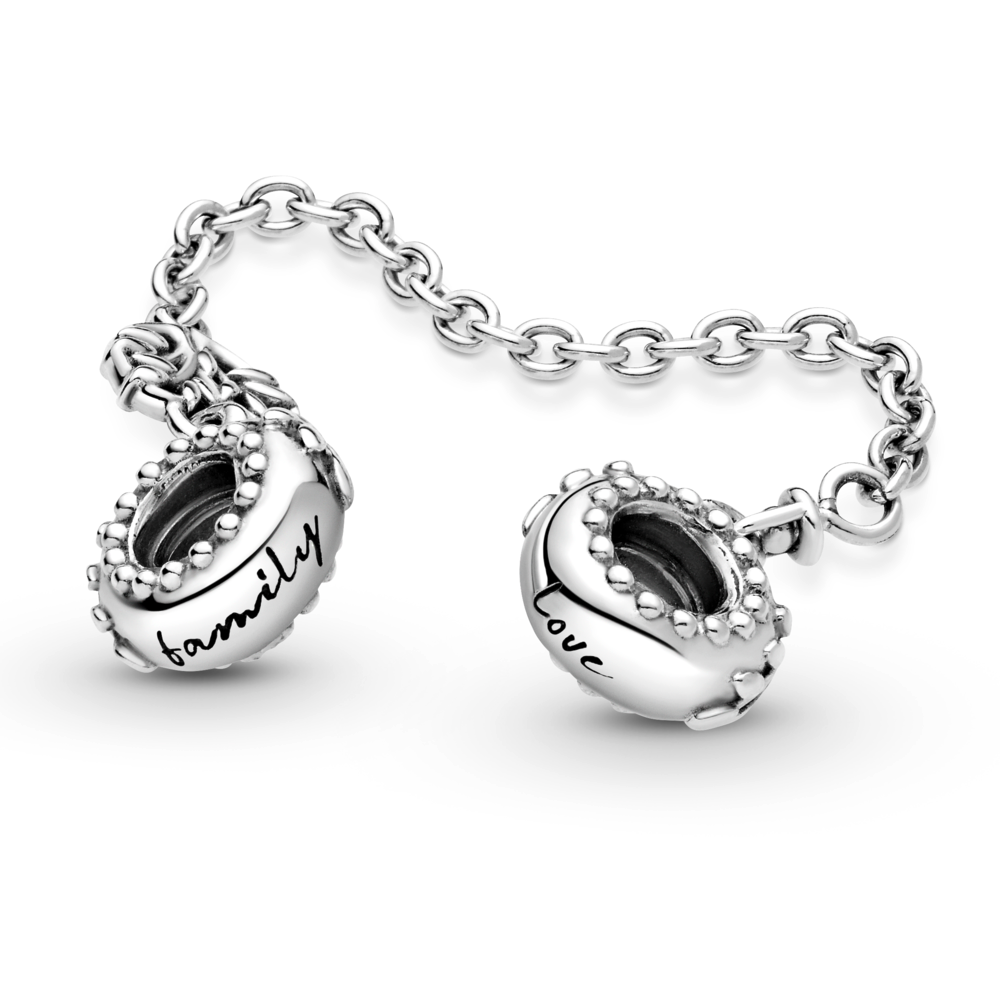 Heart Family Tree Safety Chain Charm