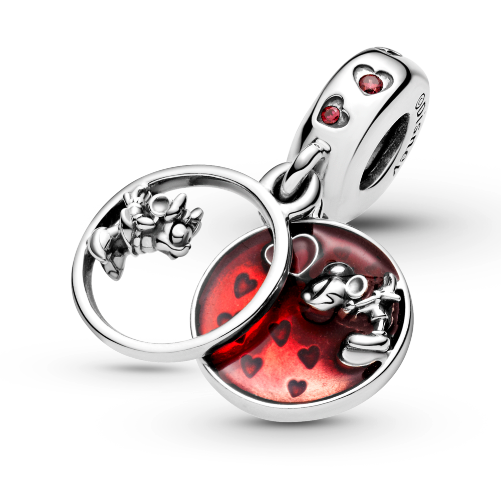 Disney Mickey Mouse & Minnie Mouse Love and Kisses Dangle Charm