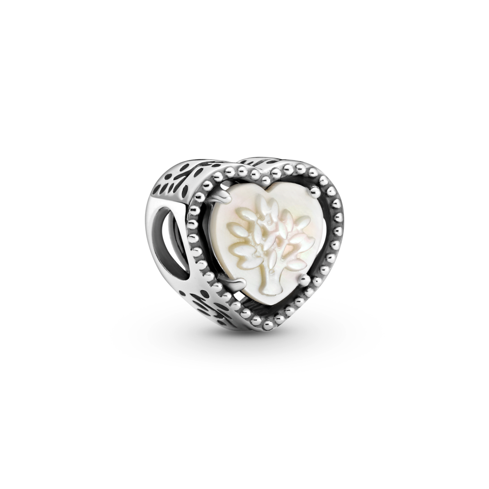 Openwork Heart & Family Tree Charm