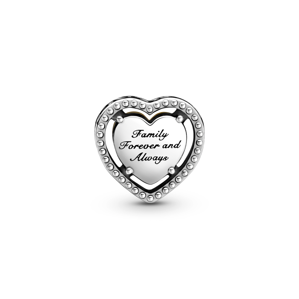 Openwork Heart & Family Tree Charm