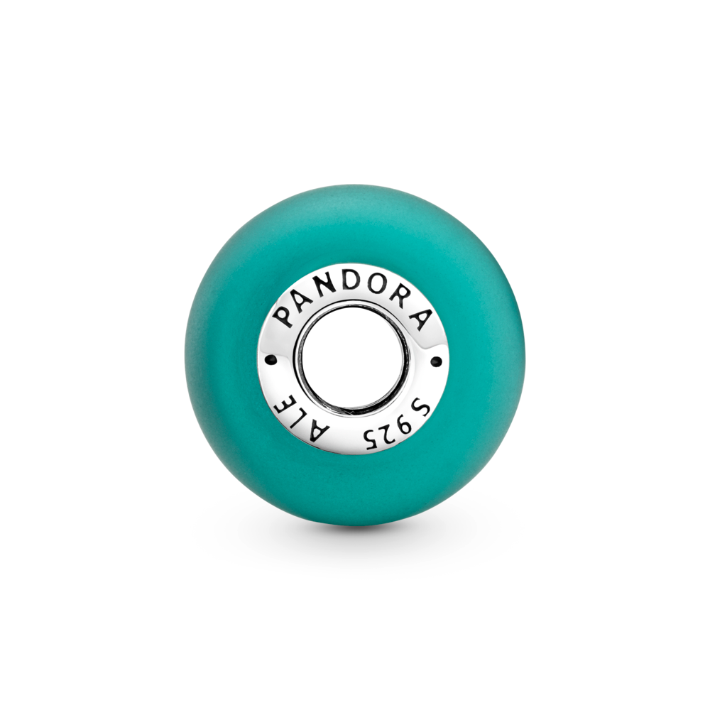 Matte Green Murano Glass Charm