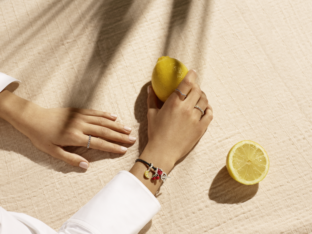 Lemon Slice Sparkling Fruit Dangle Charm