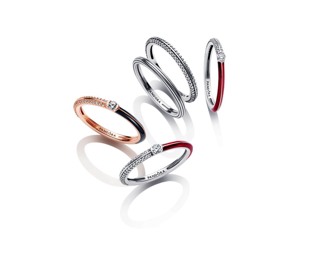 Pandora ME Pavé & Black Dual Ring