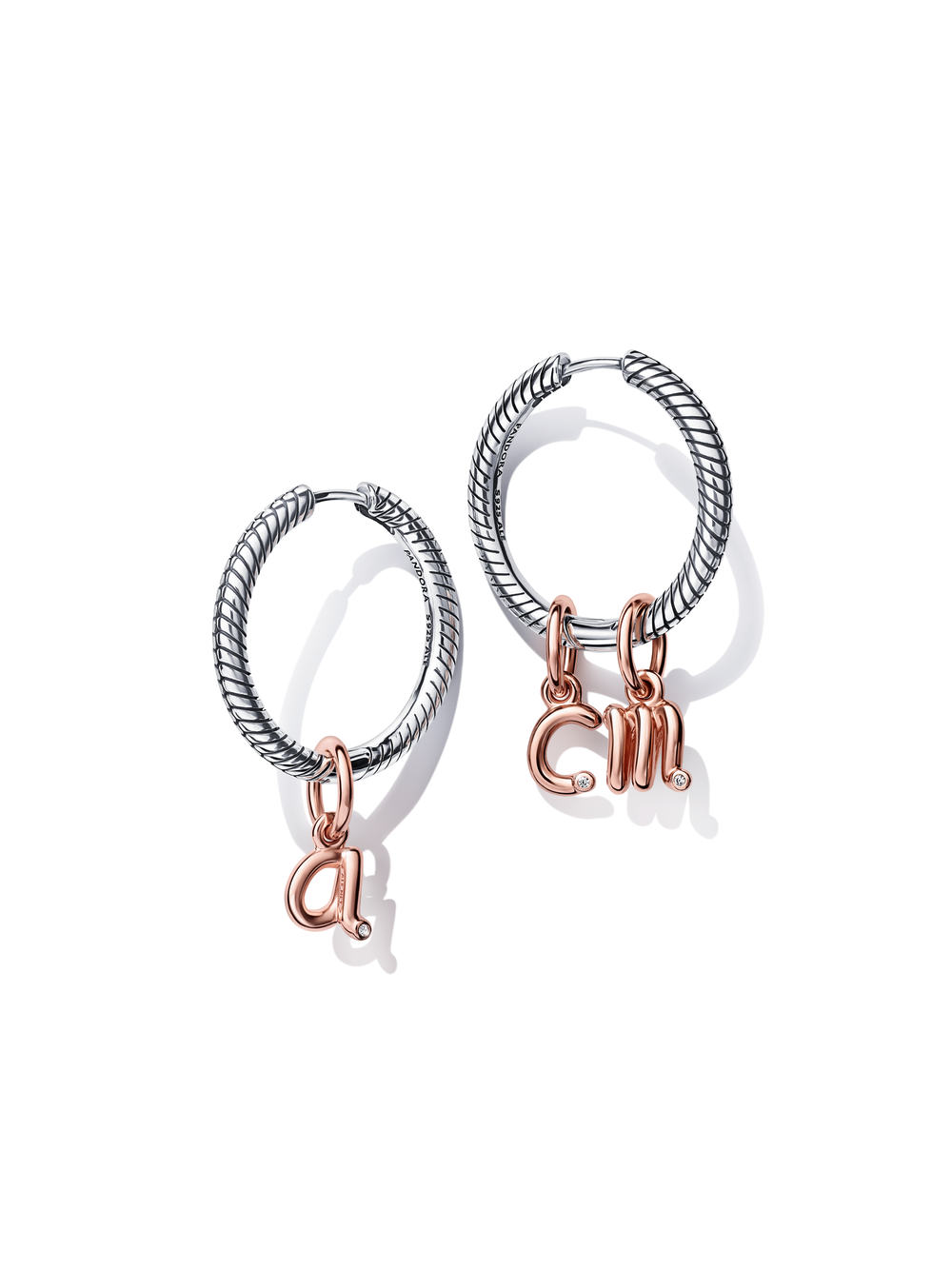 Letter M Script Alphabet Dangle Charm