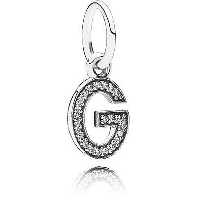 Letter G Silver Dangle