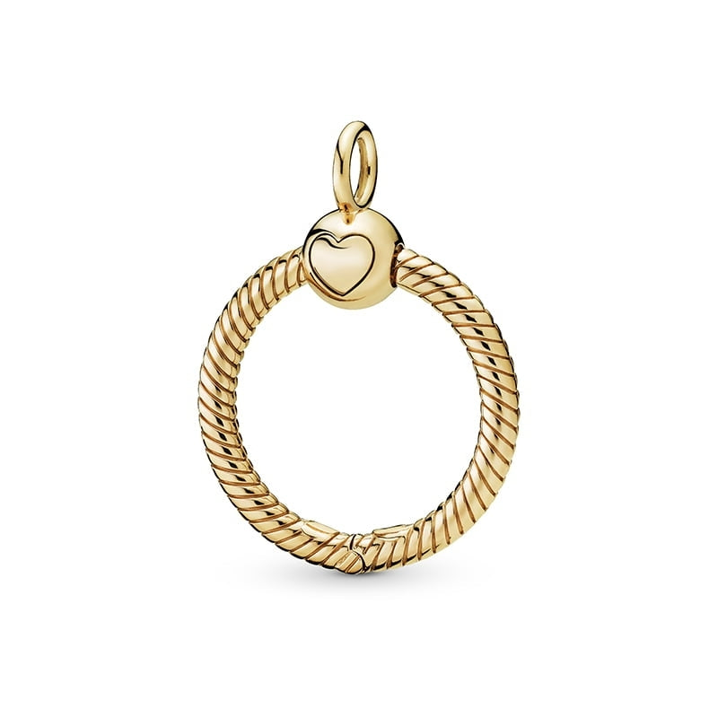 Small 14k Gold Plated O Pendant