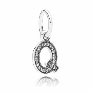 Letter Q Silver Dangle