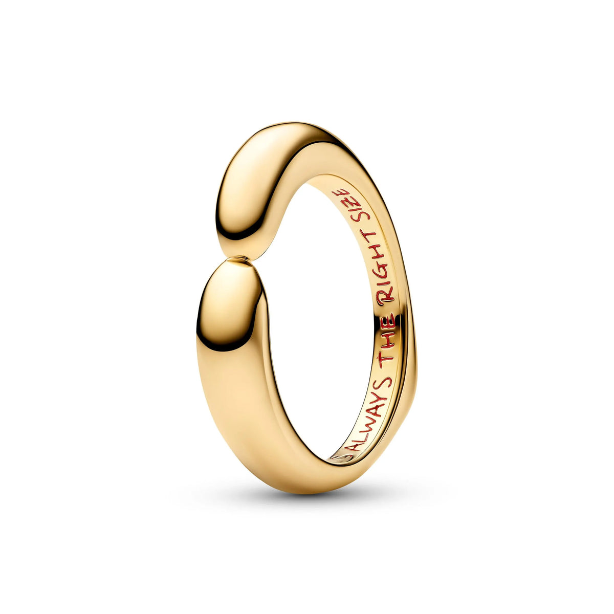 Disney Pooh hug 14k gold-plated ring with red enamel