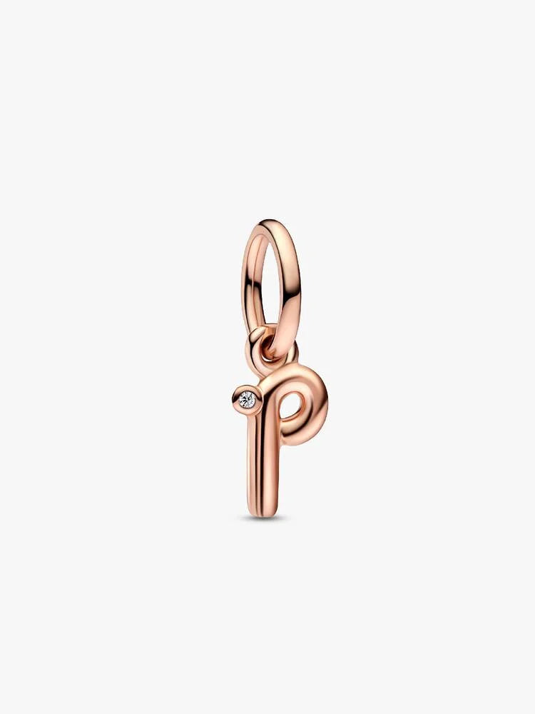 Letter p Script Alphabet Dangle Charm