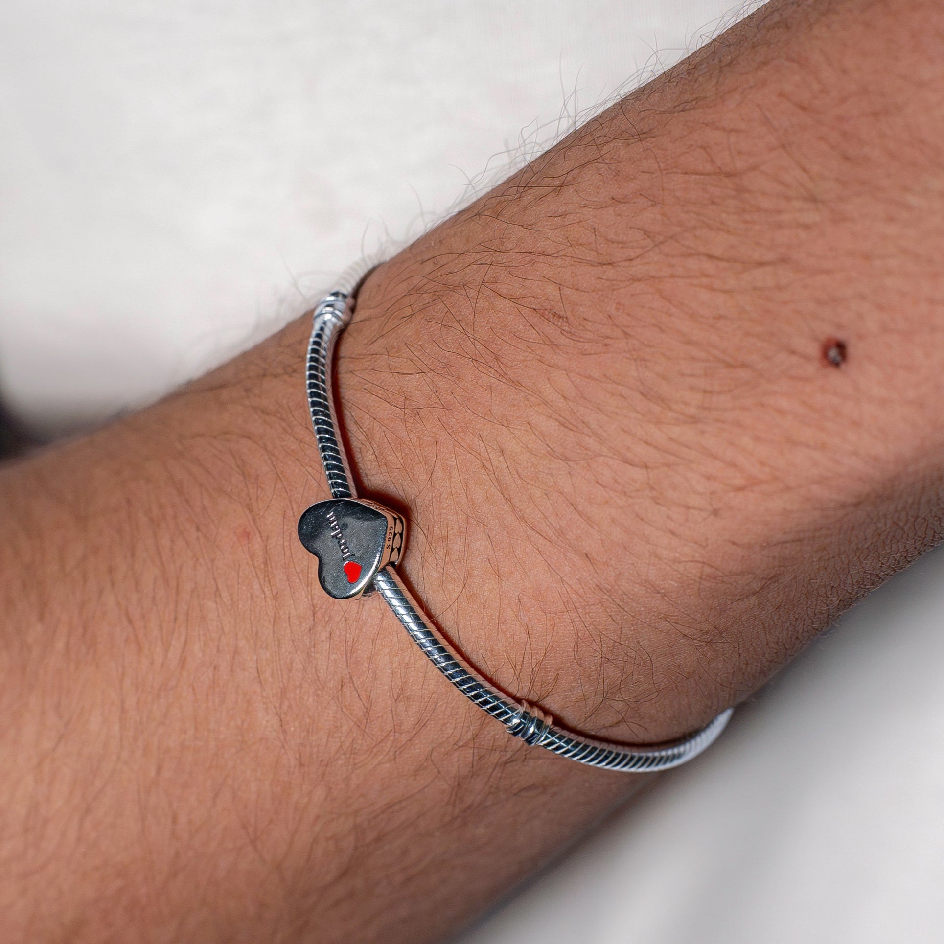 Jordan sterling silver charm with red enamel