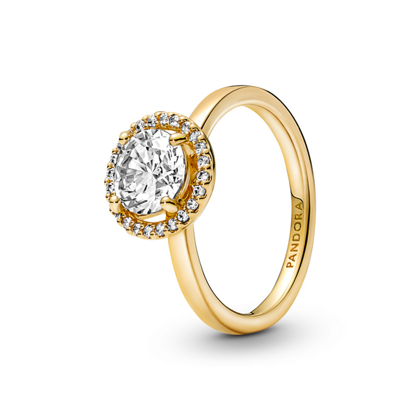 Sparkling Round Halo Ring