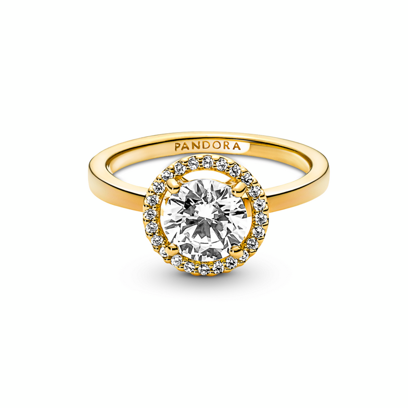 Sparkling Round Halo Ring