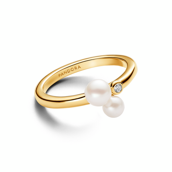 Duo Treated Freshwater Cultured Pearls Ring