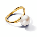 Baroque Treated Freshwater Cultured Pearl Ring