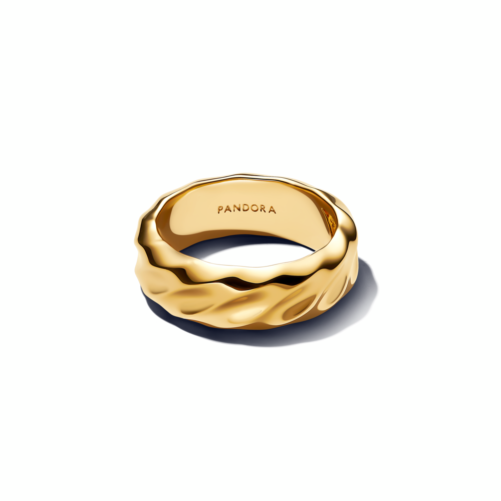 Rippled Wide Band Ring
