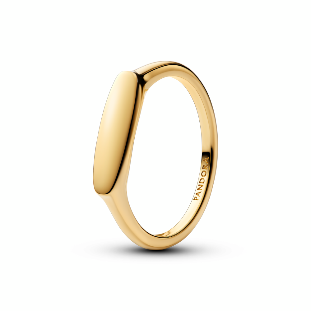 Engravable Bar Ring 14k gold plating