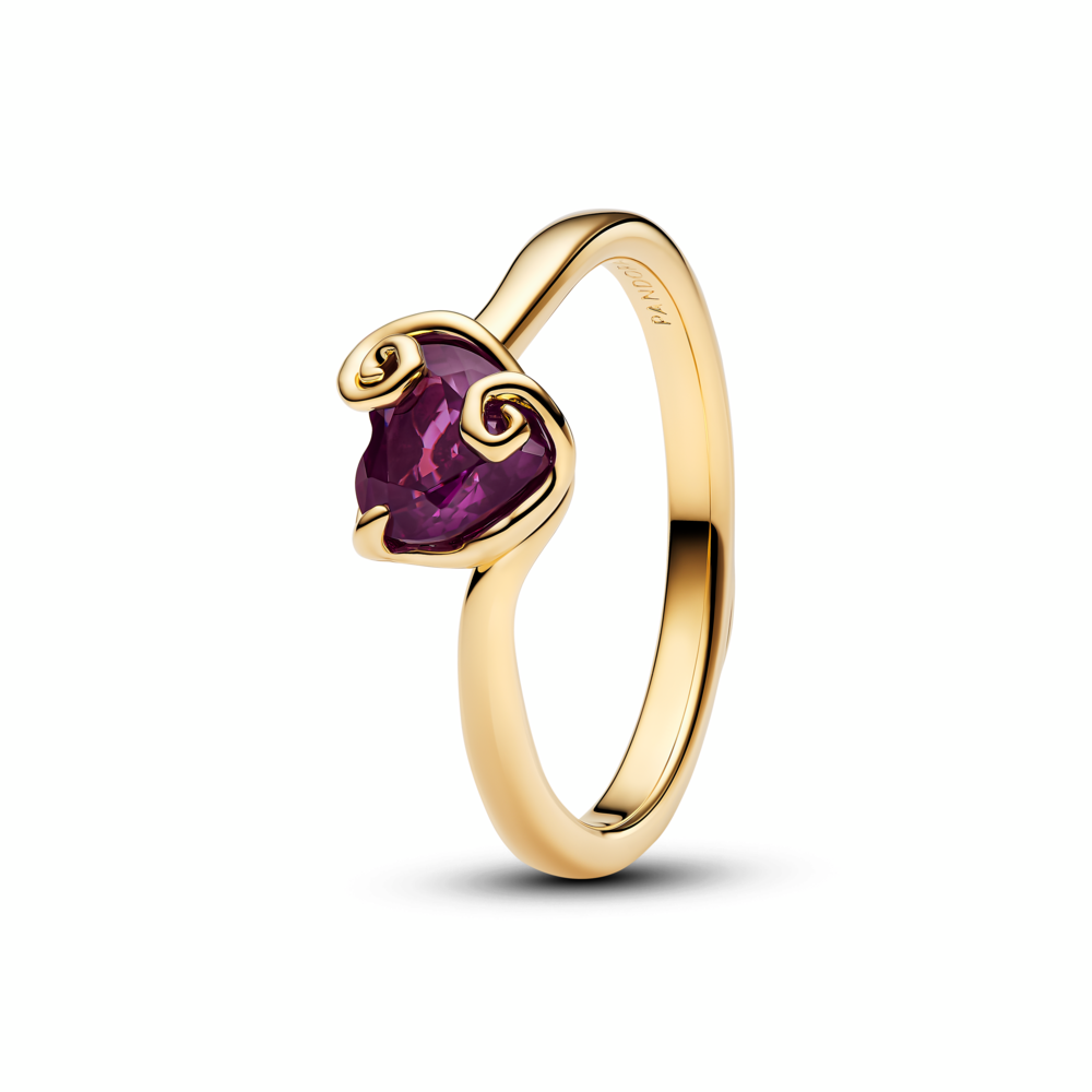 Disney Sally 14k gold-plated ring with violet purple crystal