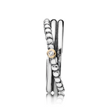 Silver ring, 14k, 0,01ct h/vs diamond