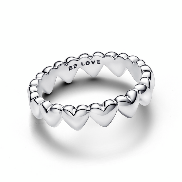 Row of Hearts Ring