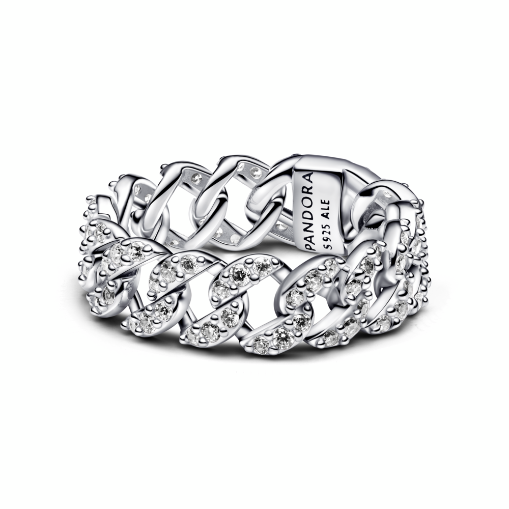 Pavé Cuban Chain Ring