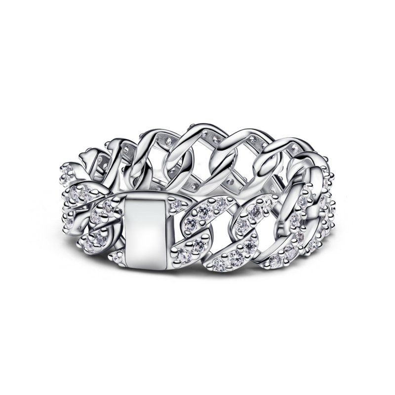 Pavé Cuban Chain Ring