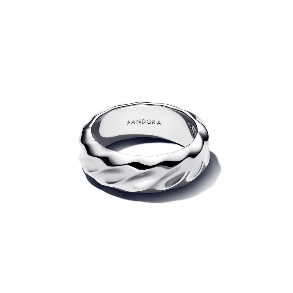 Rippled Wide Band Ring