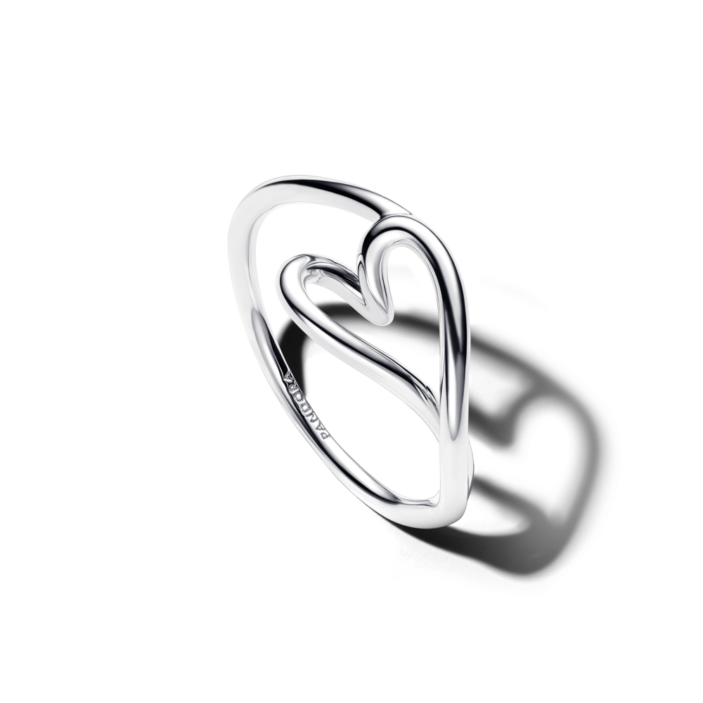 Heart sterling silver ring