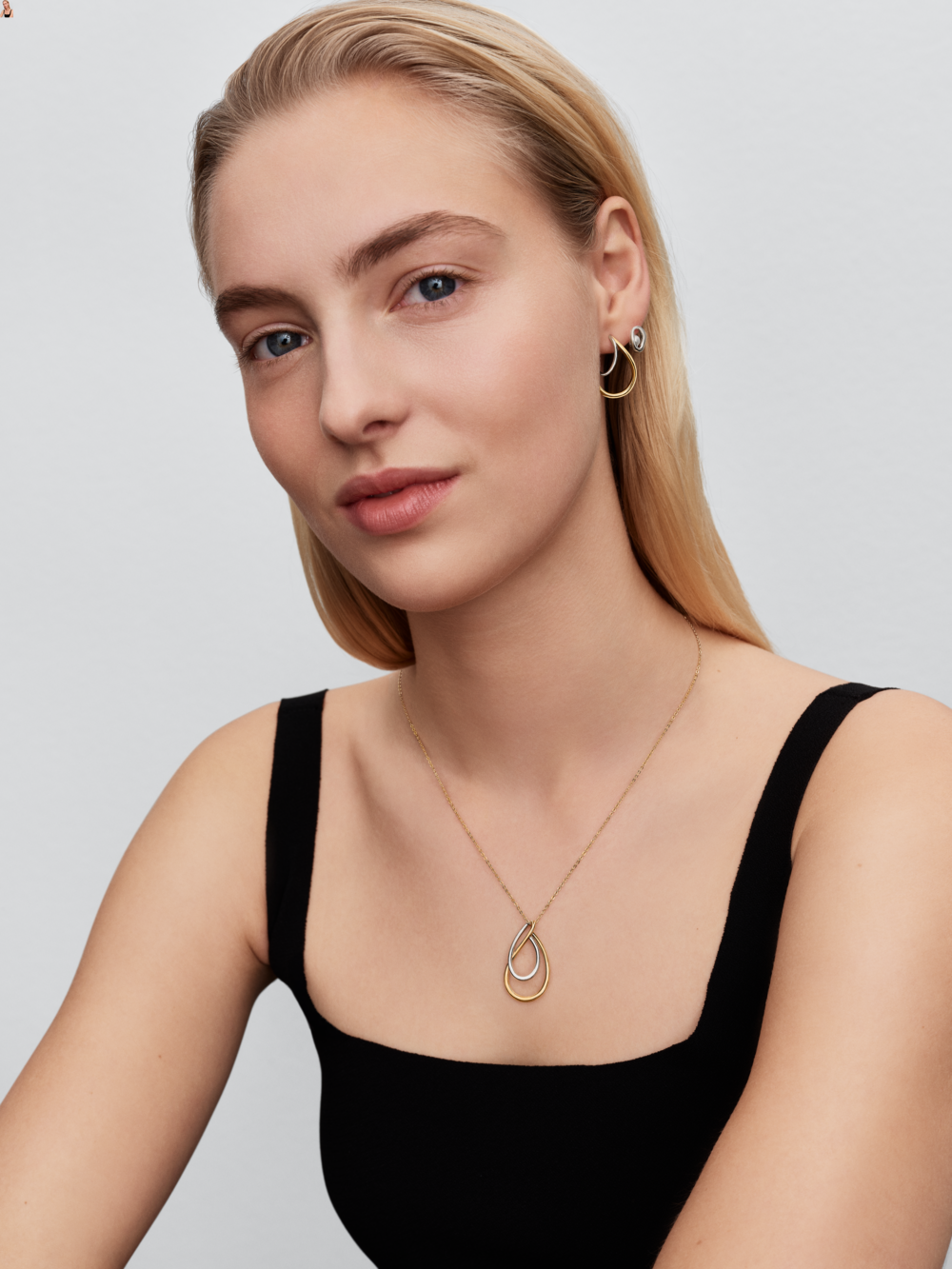 Sterling silver and 14k gold-plated pedant necklace