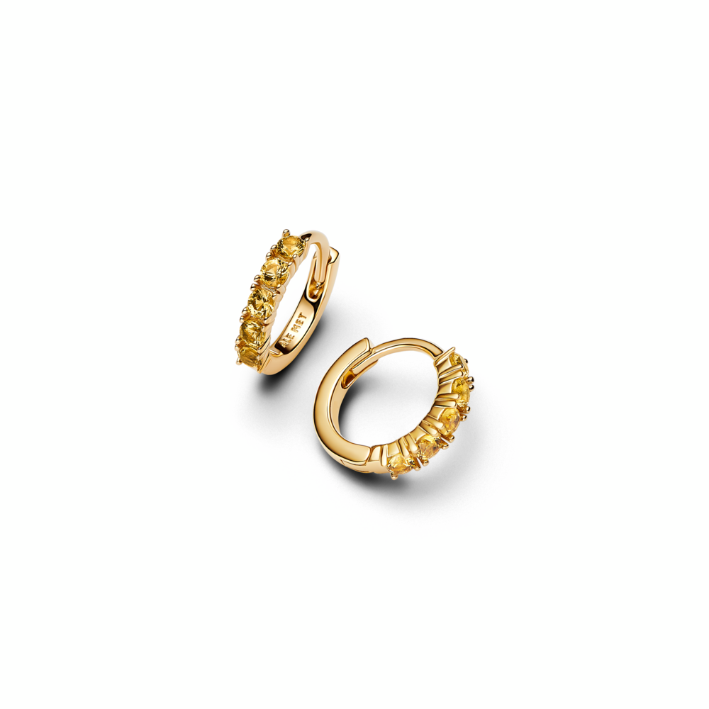 Yellow Huggie Earrings