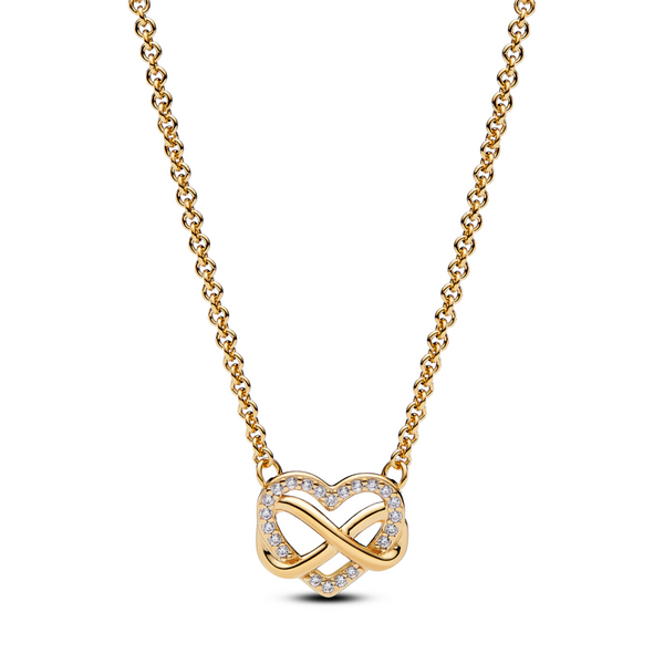 Pandora gold pendant deals necklace