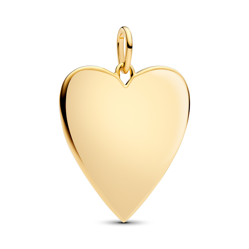 Engravable Heart Oversized Tag Pendant
14k gold plating
