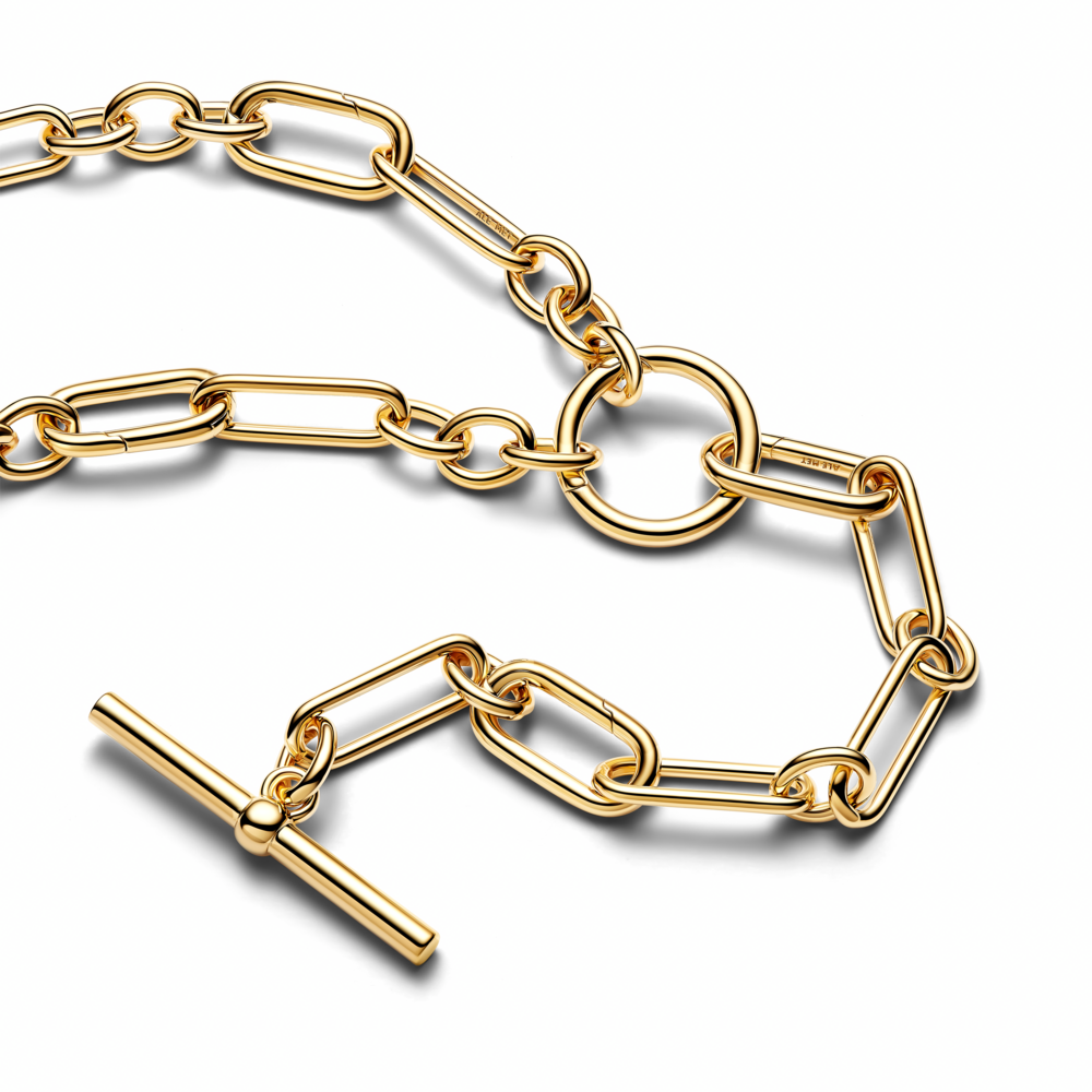 14k gold-plated link Y- necklace