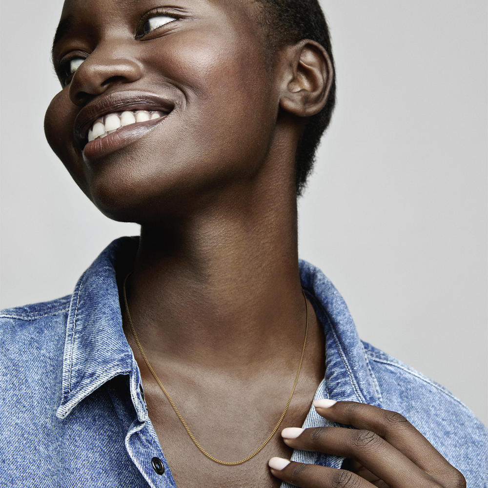 14k Gold Plated  necklace with sliding clasp