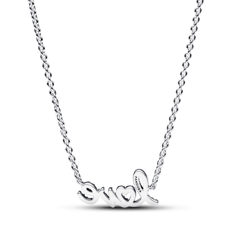 Sparkling Handwritten Love Collier Necklace