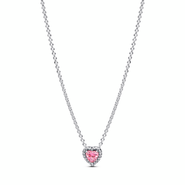 Pink Elevated Heart Necklace