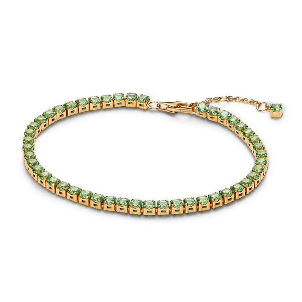 Sparkling Green Tennis Bracelet