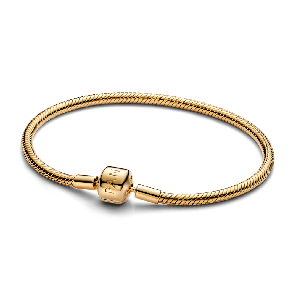 Snake chain 14k gold-plated bracelet