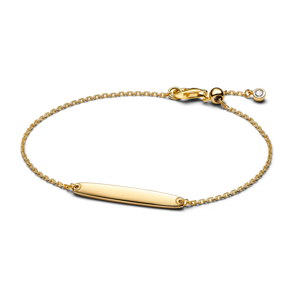 Engravable Bar Chain Bracelet
14k gold plating