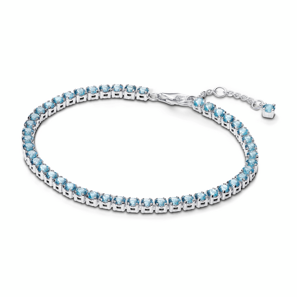 Sparkling Light Blue Tennis Bracelet