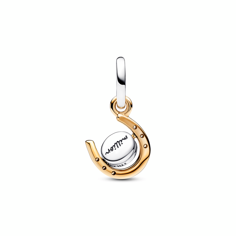 Two-tone Spinning Disc Horseshoe Dangle Charm – Pandora Jordan