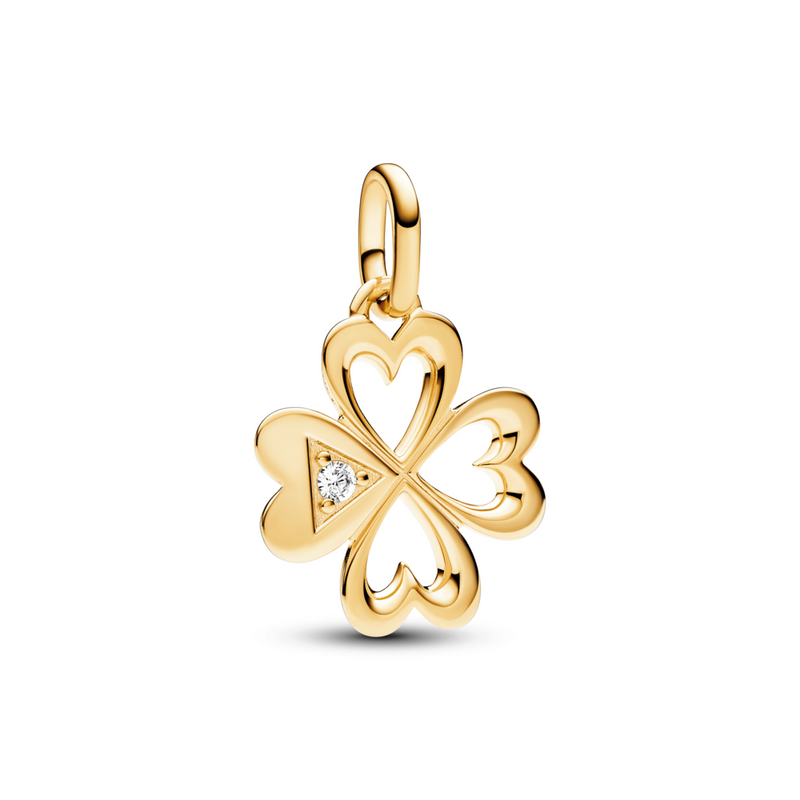 Pandora ME Heart Four-leaf Clover Medallion Charm