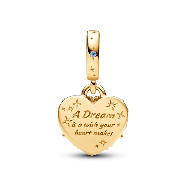 Disney Cinderella's Carriage & Heart Double Dangle Charm